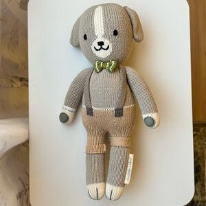 Cuddle and Kind Noah the Dog Plush Animal Toy Hand Knit 13"